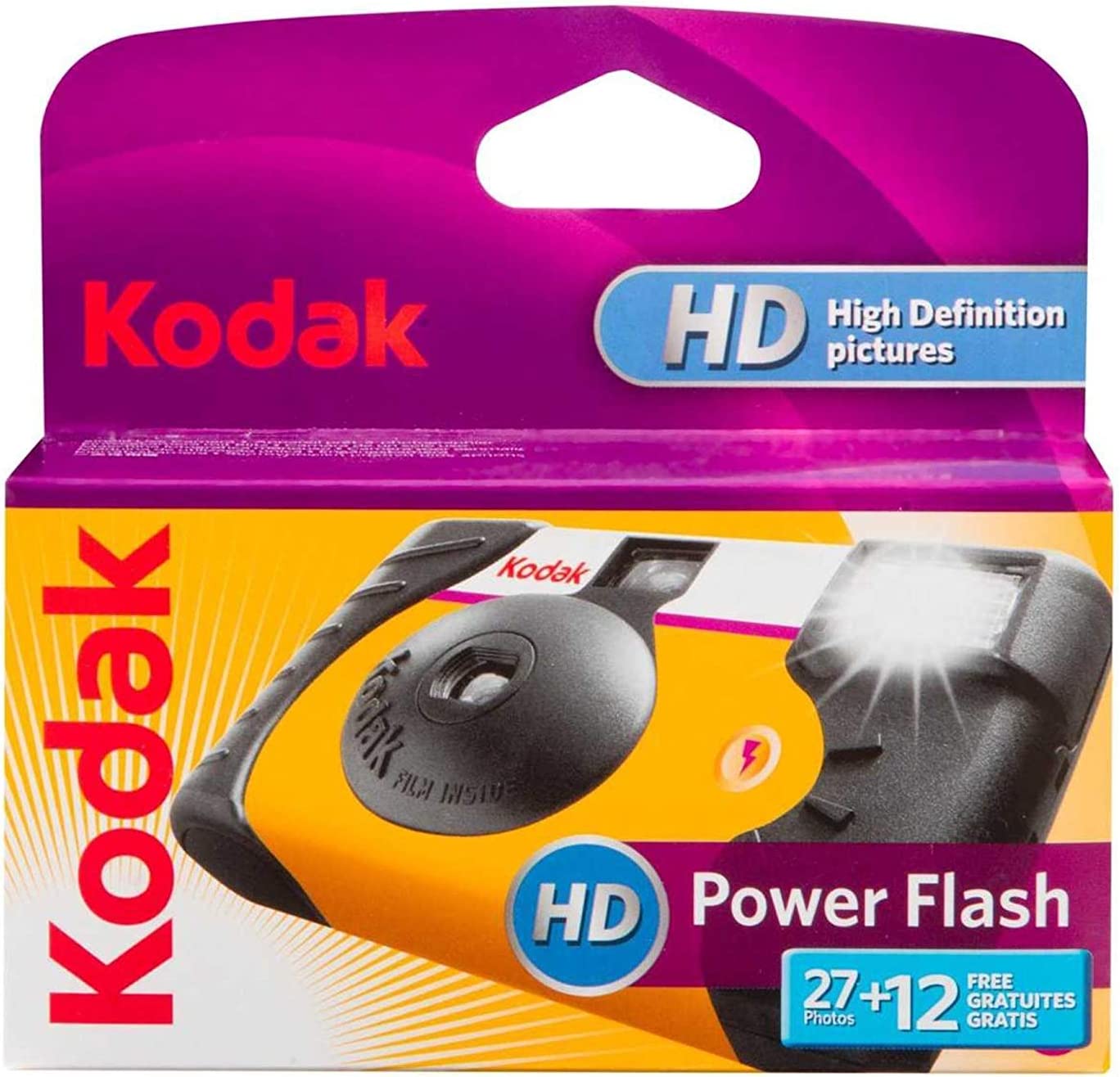 KODAK POWER FLASH HD SINGLE USE CAMERA 27 EXPOSURE
